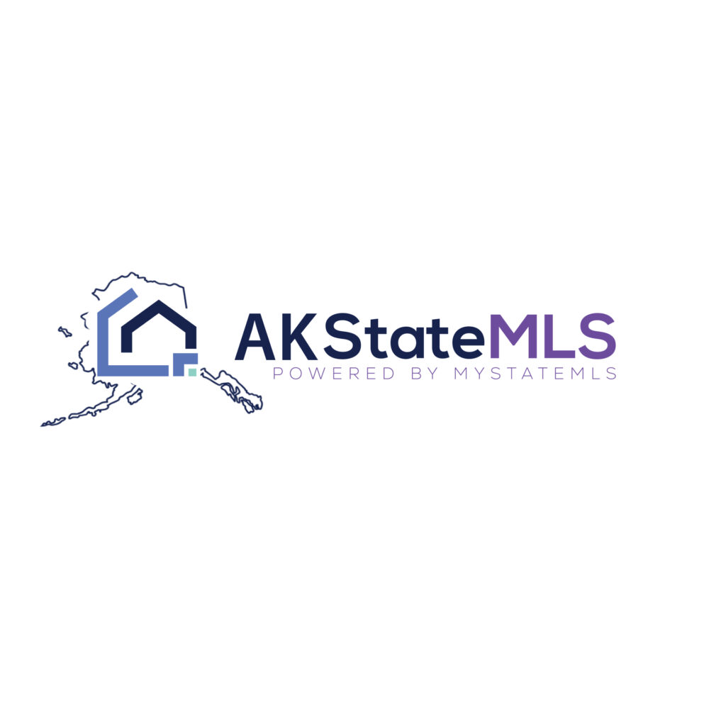 The Alaska State MLS logo includes an artistic representation of the state, a soaring eagle, and the company name.